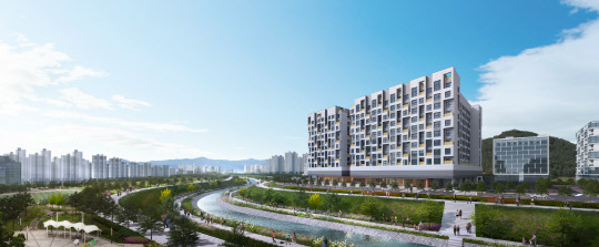 '시흥시청역 루미니' 투시도. <롯데건설 제공>